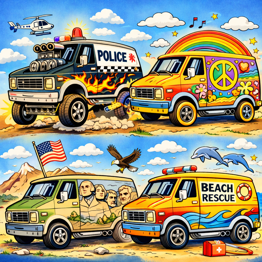 Groovy Van Coloring Book